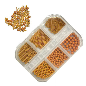 6 Grid Mixed Sizes Nail Art-Orange