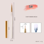 Single Nail Art Brush - Short Drawing - Image 2