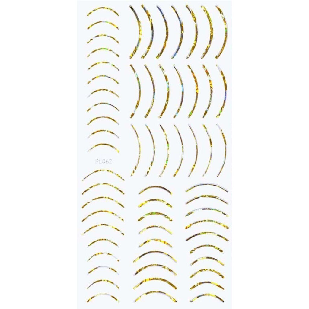 Nail Sticker-FL062-Gold Lines