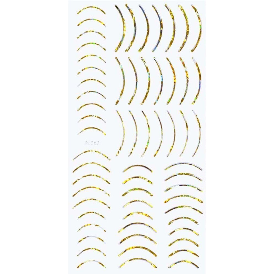 Nail Sticker-FL062-Gold Lines