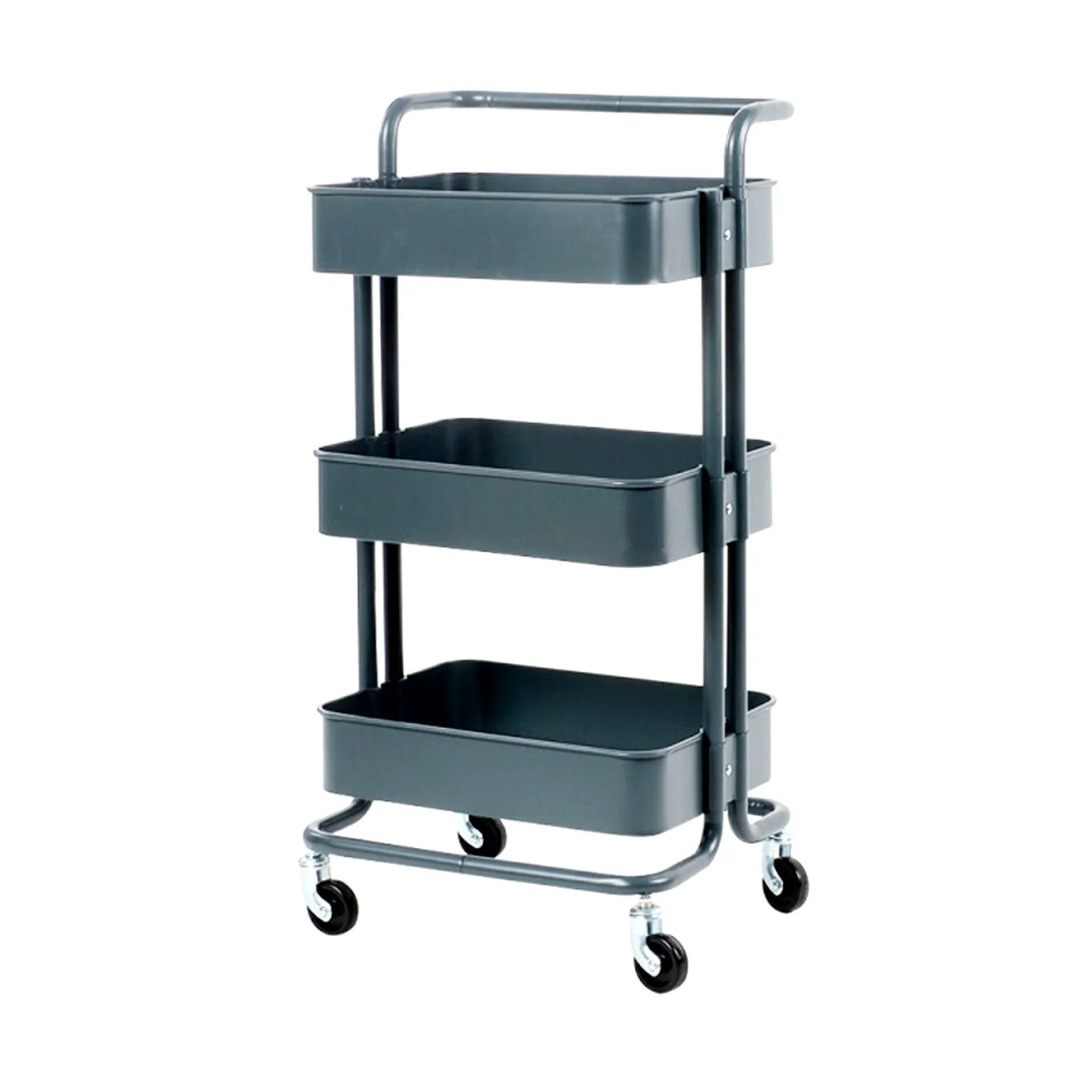 3 Tier Heavy Duty Trolley-Dark Gray 3 Tier Heavy Duty Trolley-Dark Gray