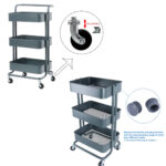 3 Tier Heavy Duty Trolley-Dark Gray - Image 3