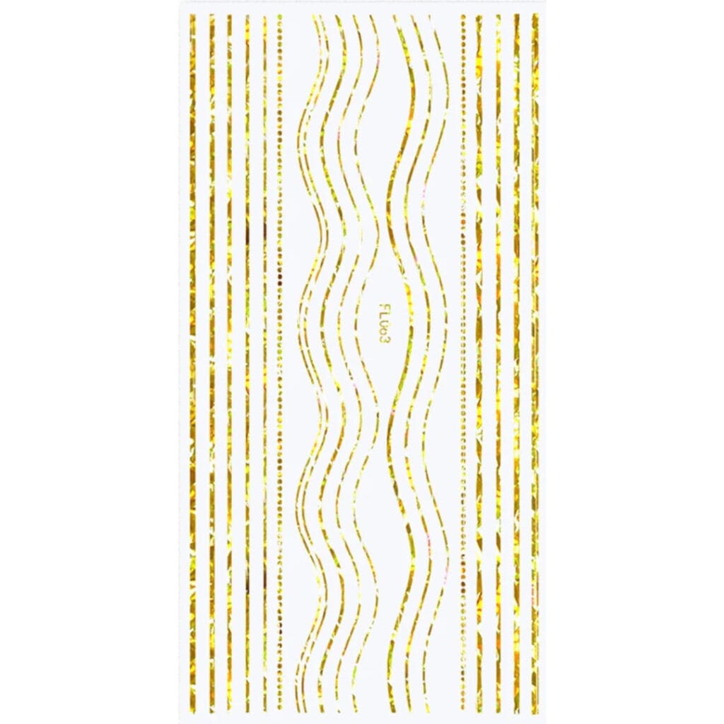 Nail Sticker-FL063-Gold Lines