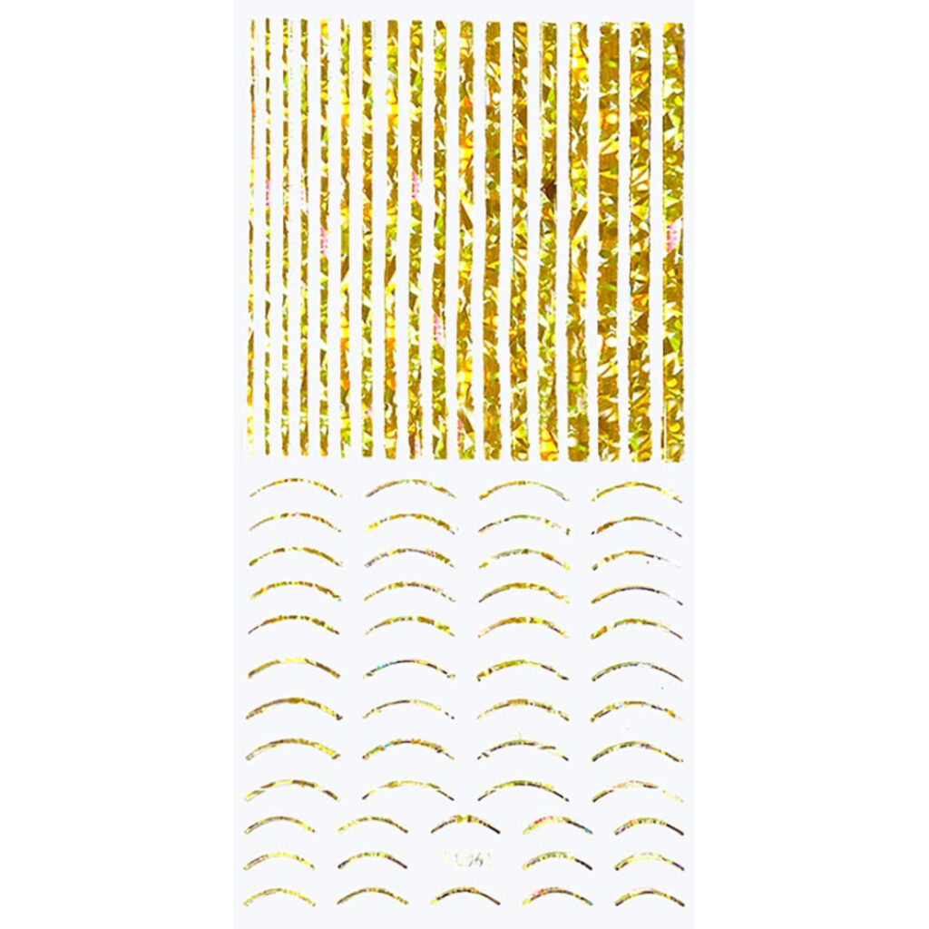 Nail Sticker-FL061-Gold Lines
