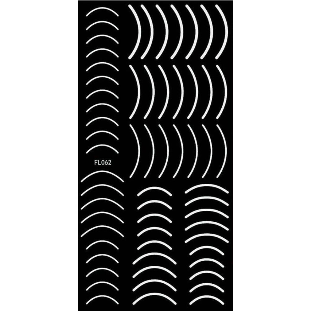 Nail Sticker-FL062-White Lines