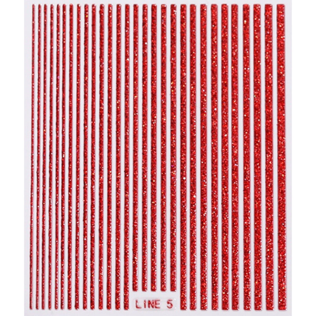 Nail Sticker-Lines-Red