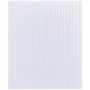 Nail Sticker-Lines-White Glittery