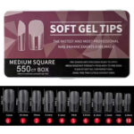 Full Soft Gel Tips-Medium Square-550pcs - Image 2