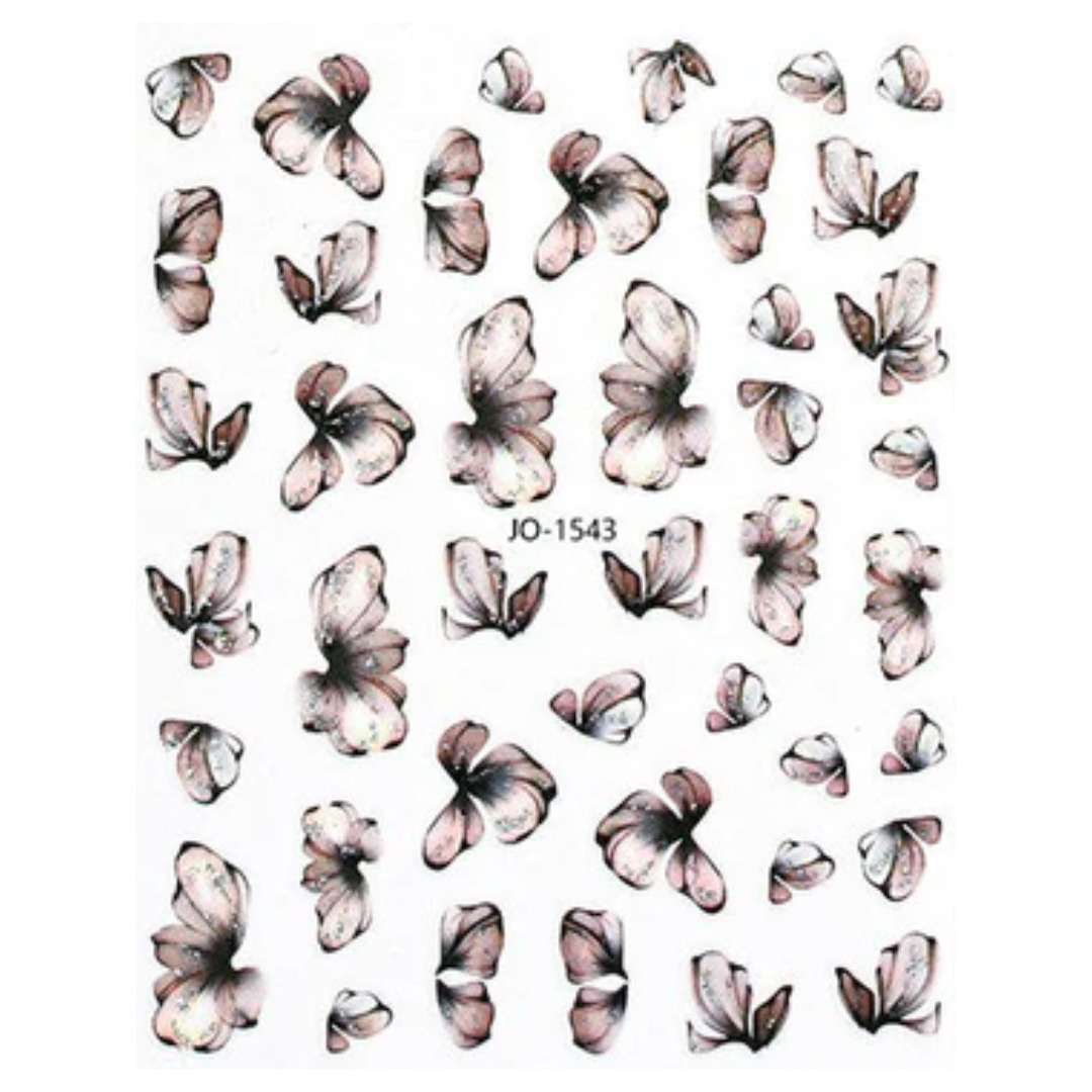 Nail Sticker-1543-Flowers Nail Sticker-1543-Flowers