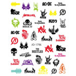 Nail Sticker-1796-Rock N Roll