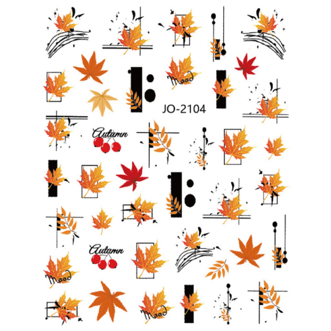 Nail Sticker-2104-Leaves Nail Sticker-2104-Leaves