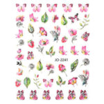 Nail Sticker-2241-Butterfly Flower