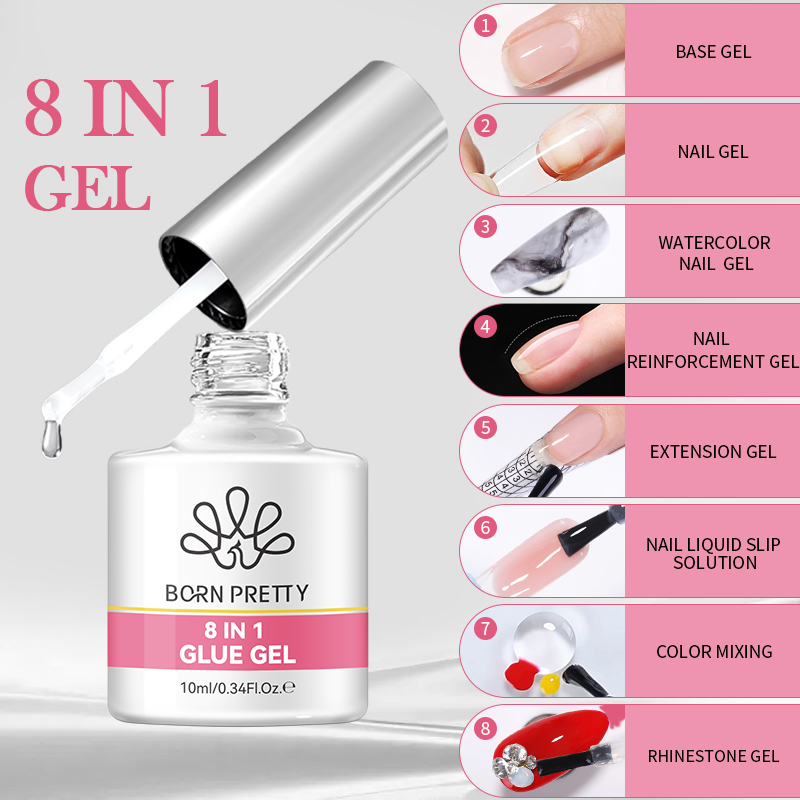 BORN PRETTY 10ml 8-in-1 Nail Gel Glue BORN PRETTY 10ml 8-in-1 Nail Gel Glue