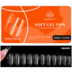 Born Pretty Full Cover Soft Gel Tips - Medium Square - 550pcs