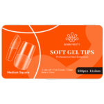 BORN PRETTY Full Soft Gel Tips-Medium Square-550pcs
