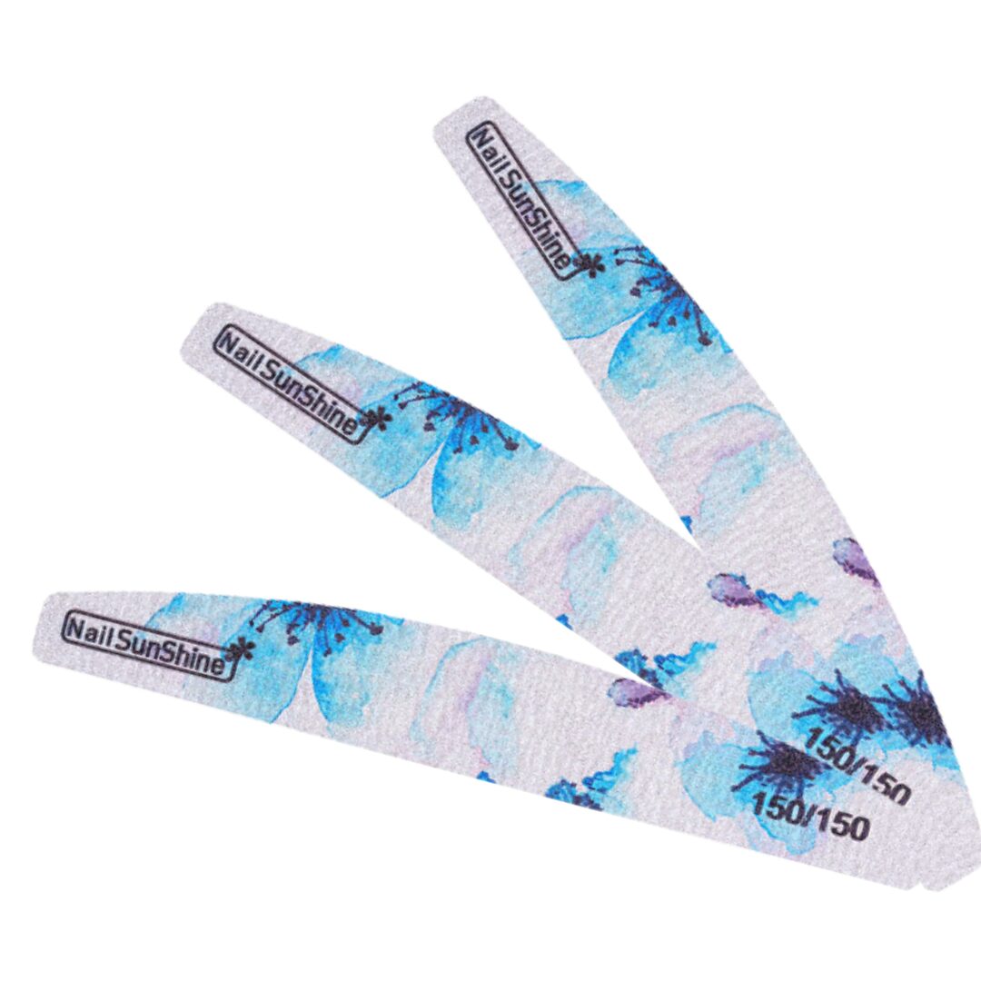 Flower Half-moon Nail File 150/150 25pc