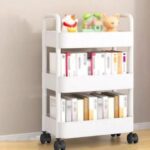3 Tier Storage Trolley-Black - Image 3