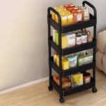 3 Tier Storage Trolley-Black - Image 4