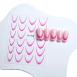 Gradient Nail Sticker-Dark Pink