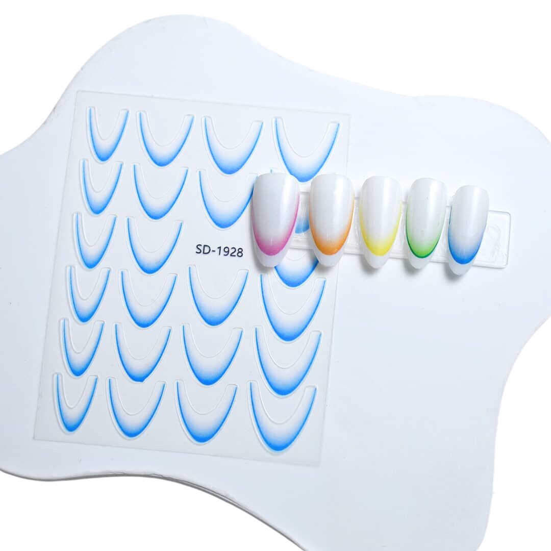 Gradient Nail Sticker-Blue