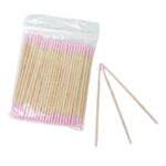 Double Head Wiping Wooden Sticks-100pcs