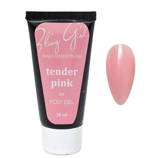 Bling Girl 30ml Poly Gel-Tender Pink Bling Girl 30ml Poly Gel-Tender Pink