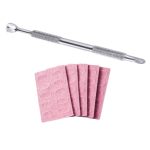 Stainless Steel Cuticle Pusher with Sanding Pieces