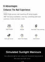 SUN M3 UV/LED Nail Lamp - Pink - Image 3