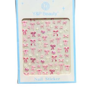 Nail Sticker - 1400 Pink Bows