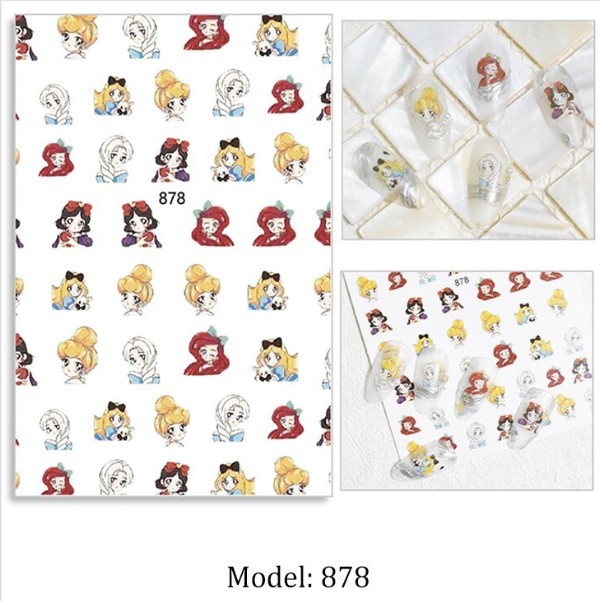 Nail Sticker-878 - Princess