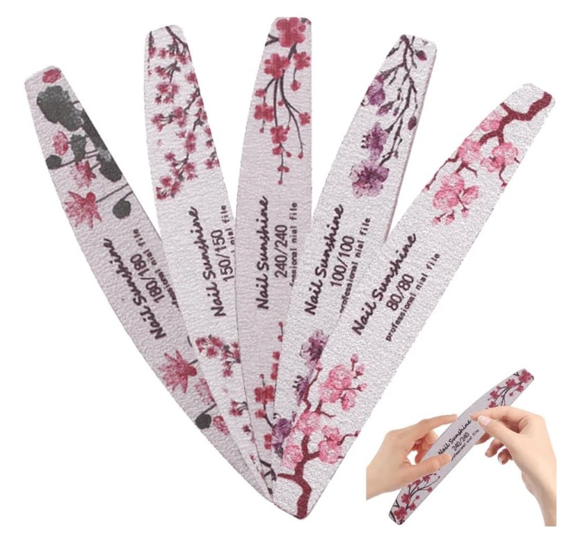 Cherry Blossom Half-moon Nail File 240/240 1pc