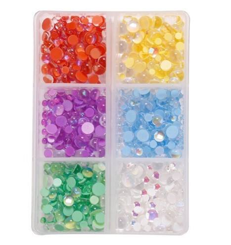 6 Grid Nail Art Rhinestones - Mermaid 01