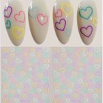 Nail Sticker-WW1042-Hearts 1pc