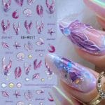 Nail Sticker 5D-R011 Mermaid 1 pc